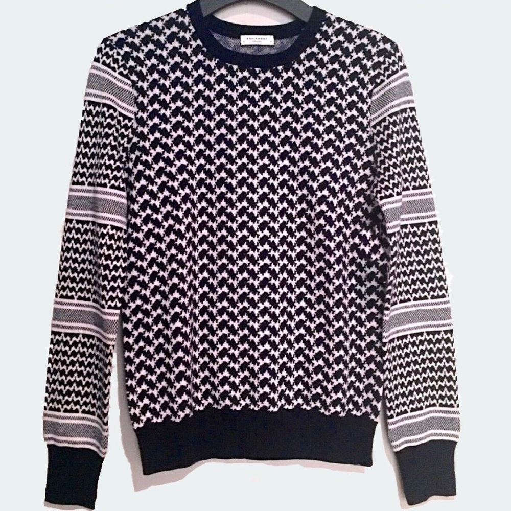 EQUIPMENT Shane Houndstooth Cashmere Sweater